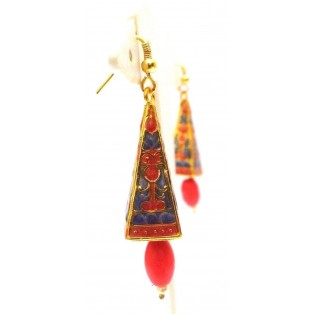 Meenakari Minakari Enamel Jhumka Jhumki Handmade Earring Jewelry Chandelier A133